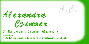 alexandra czimmer business card